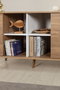 Hanah Home Sina 4621 Consola Roble Zafiro y Blanco